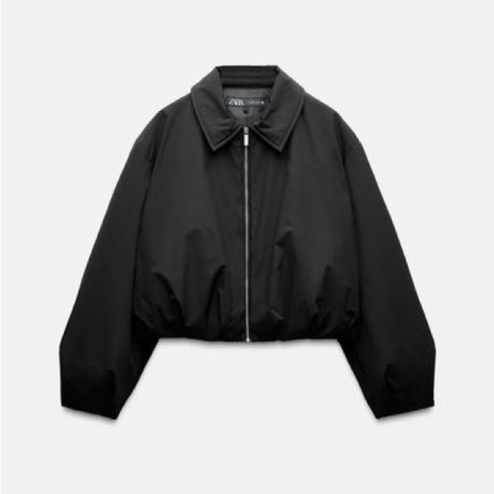 Zara cropped zippered jacket